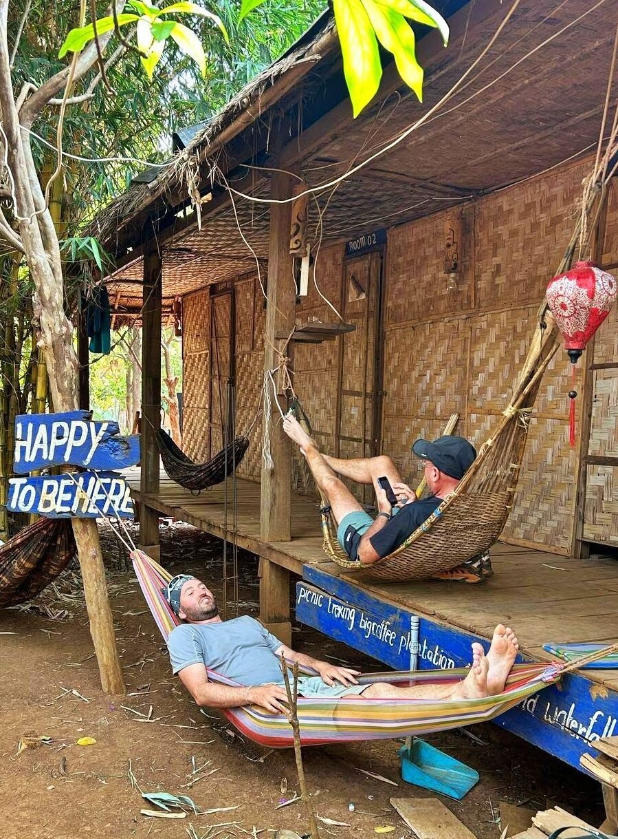 Clément lors d'un bivouac